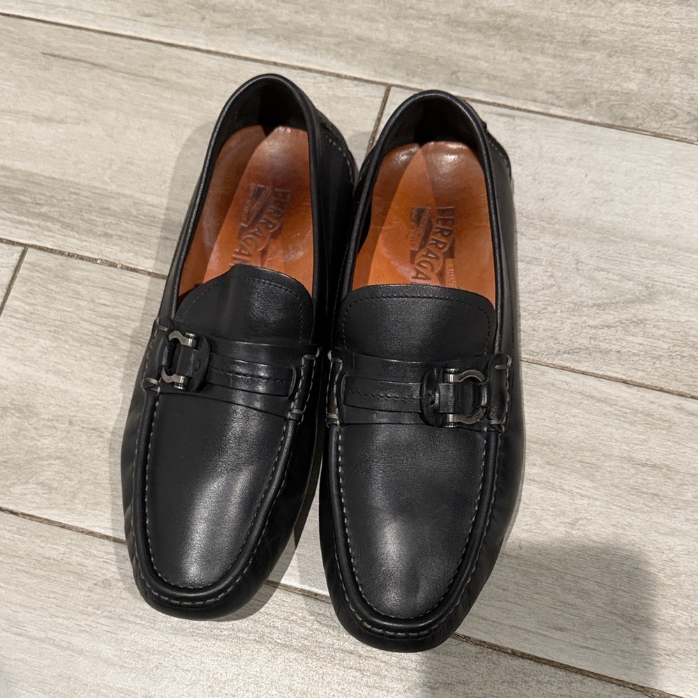 Salvatore Ferragamo Black Loafers